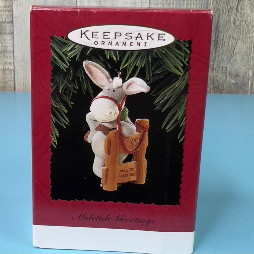Hallmark Keepsake Ornament 1995 Muletide Greetings Handcrafted Dated